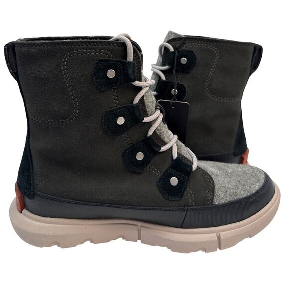 Sorel Winter Boots Explorer II Joan Womens 6.5 Waterproof Insulated Jet Vapor - Picture 4 of 10